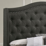 Sonoma Upholstered Full Wingback Bed Grey | Full | Grey | 310072F