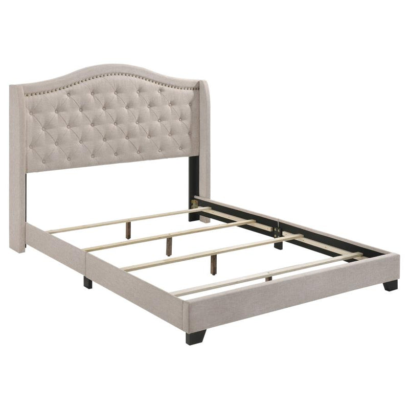 Sonoma Upholstered Wingback Bed Grey