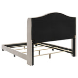 Sonoma Upholstered Queen Wingback Bed Beige | Beige | 310073Q