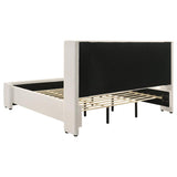 Alamosa Boucle Upholstered Eastern King Platform Bed White | Eastern King | White | 310078KE