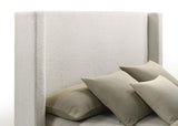 Alamosa Boucle Upholstered Eastern King Platform Bed White | Eastern King | White | 310078KE
