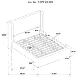 Alamosa Boucle Upholstered Eastern King Platform Bed White | Eastern King | White | 310078KE
