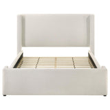Alamosa Boucle Upholstered Queen Wingback Bed White | Queen | White | 310078Q