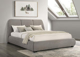 Mokena 46-inch Upholstered Platform Bed Taupe
