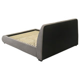 Mokena 46-inch Upholstered Eastern King Platform Bed Taupe | Grey | Taupe | 310090KE