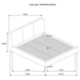Mokena 46-inch Upholstered Eastern King Platform Bed Taupe | Grey | Taupe | 310090KE