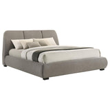 Mokena 46-inch Upholstered California King Platform Bed Taupe | Grey | Taupe | 310090KW