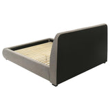 Mokena 46-inch Upholstered California King Platform Bed Taupe | Grey | Taupe | 310090KW