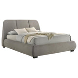 Mokena 46-inch Upholstered Queen Platform Bed Taupe | Queen | Grey | Taupe | 310090Q