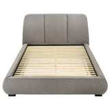 Mokena 46-inch Upholstered Queen Platform Bed Taupe | Queen | Grey | Taupe | 310090Q