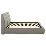 Mokena 46-inch Upholstered Queen Platform Bed Taupe | Queen | Grey | Taupe | 310090Q