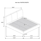 Mokena 46-inch Upholstered Eastern King Platform Bed Brown | Brown | Light Brown | 310091KE