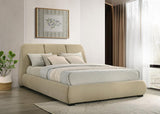 Mokena 46-inch Upholstered Platform Bed Brown