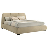 Mokena 46-inch Upholstered California King Platform Bed Brown | Brown | Light Brown | 310091KW