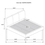 Mokena 46-inch Upholstered California King Platform Bed Brown | Brown | Light Brown | 310091KW