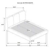 Mokena 46-inch Upholstered Queen Platform Bed Brown | Queen | Brown | Light Brown | 310091Q