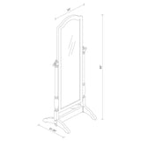 Cabot Wood Adjustable Full Length Cheval Mirror Merlot