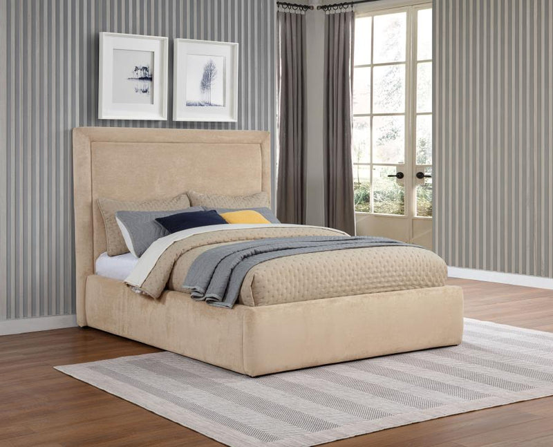 Lawson 54-inch Upholstered Platform Bed Light Saddle