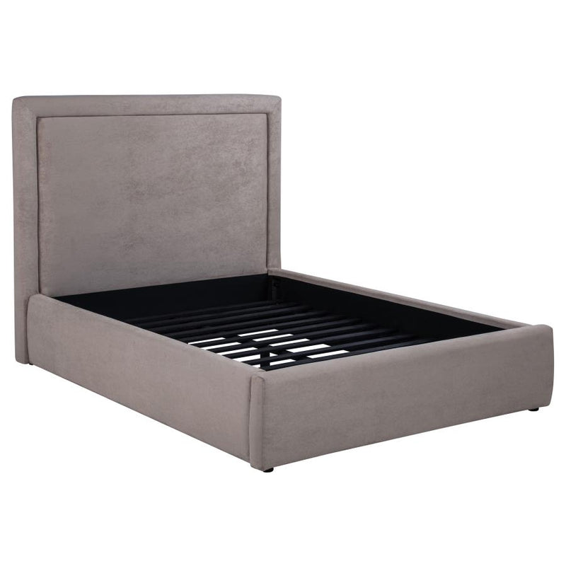 Lawson 54-inch Upholstered Full Panel Platform Bed Mushroom