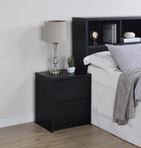 Westpark 2-drawer Nightstand LED Lights and USB Black | Black | 315852