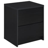Westpark 2-drawer Nightstand LED Lights and USB Black | Black | 315852