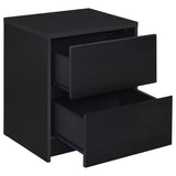 Westpark 2-drawer Nightstand LED Lights and USB Black | Black | 315852