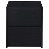 Westpark 2-drawer Nightstand LED Lights and USB Black | Black | 315852