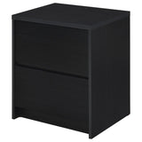 Westpark 2-drawer Nightstand LED Lights and USB Black | Black | 315852