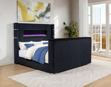 Tisdall Flame Visualizer Wingback TV Bed Black