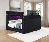 Tisdall California King Flame Visualizer TV Bed Black | California King | Black | 315868BLKKW