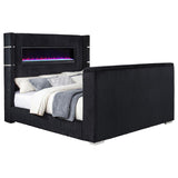 Tisdall California King Flame Visualizer TV Bed Black | California King | Black | 315868BLKKW