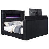 Tisdall California King Flame Visualizer TV Bed Black | California King | Black | 315868BLKKW
