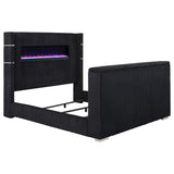 Tisdall California King Flame Visualizer TV Bed Black | California King | Black | 315868BLKKW
