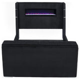 Tisdall California King Flame Visualizer TV Bed Black | California King | Black | 315868BLKKW