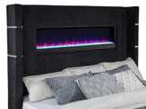 Tisdall California King Flame Visualizer TV Bed Black | California King | Black | 315868BLKKW