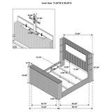 Tisdall California King Flame Visualizer TV Bed Black | California King | Black | 315868BLKKW