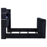 Tisdall Queen Flame Visualizer Wingback TV Bed Black | Queen | Black | 315868BLKQ