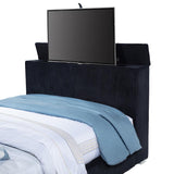 Tisdall Queen Flame Visualizer Wingback TV Bed Black | Queen | Black | 315868BLKQ