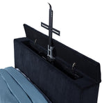 Tisdall Queen Flame Visualizer Wingback TV Bed Black | Queen | Black | 315868BLKQ