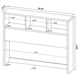 Westpark 49-inch Queen Bookcase Headboard Dark Pine | Brown | Dark Pine | 315881Q