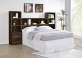 Westpark 49-inch Queen Bookcase Headboard Dark Pine | Brown | Dark Pine | 315881Q
