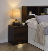 Westpark 2-drawer Nightstand LED Lights and USB Dark Pine | Brown | Dark Pine | 315882