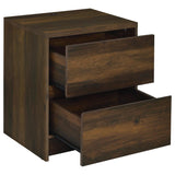 Westpark 2-drawer Nightstand LED Lights and USB Dark Pine | Brown | Dark Pine | 315882