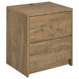 Westpark 2-drawer Nightstand LED Lights and USB Mango | Brown | Mango | 315902