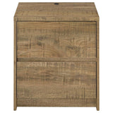 Westpark 2-drawer Nightstand LED Lights and USB Mango | Brown | Mango | 315902