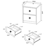 Westpark 2-drawer Nightstand LED Lights and USB Mango | Brown | Mango | 315902