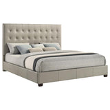 Medley Genuine Leather Eastern King Platform Bed Tan | Eastern King | Beige | Tan | 315911TANKE