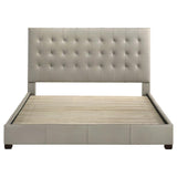 Medley Genuine Leather Eastern King Platform Bed Tan | Eastern King | Beige | Tan | 315911TANKE