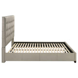 Medley Genuine Leather Eastern King Platform Bed Tan | Eastern King | Beige | Tan | 315911TANKE
