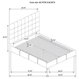 Medley Genuine Leather Queen Panel Platform Bed Tan | King | Beige | Tan | 315911TANQ